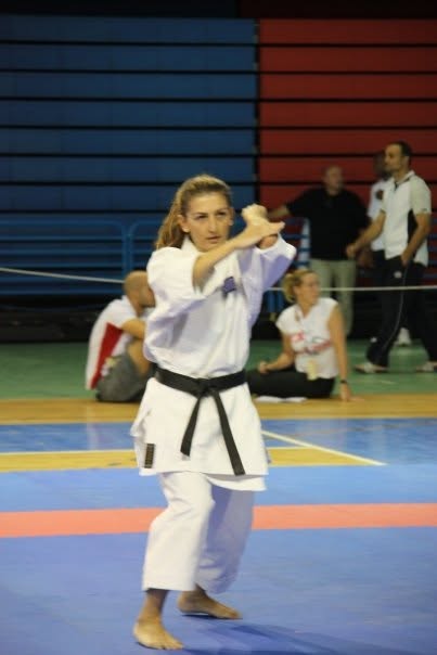 Ευαγγελία Τζήμα σε επίδειξη ή αγώνα καράτε